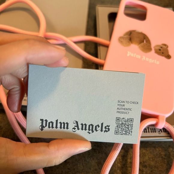 NWT IPhone 12Pro Palm Angels Teddy Bear with Tie Pink - Picture 7 of 10